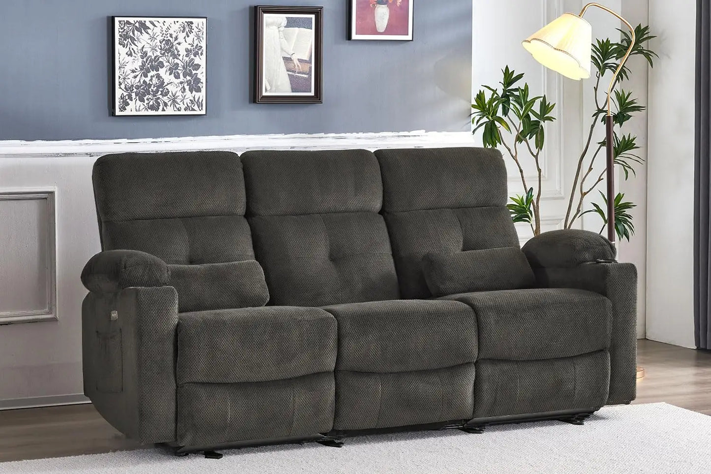 Guangbai Power Reclining Sofa With Heat Massage US