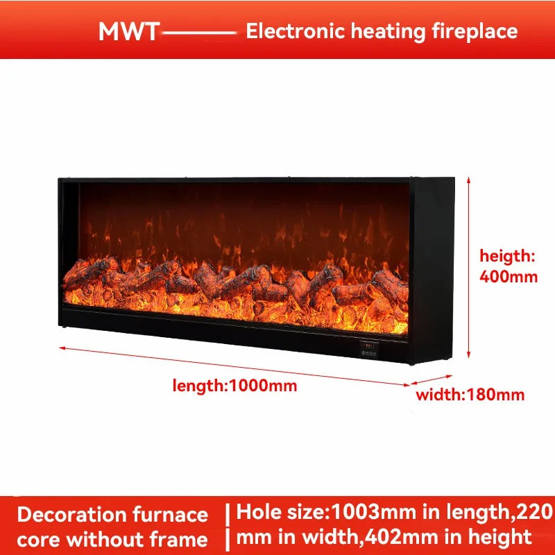 Freestanding Electric Heater In French Style Cabinet With 3D Fireplace
