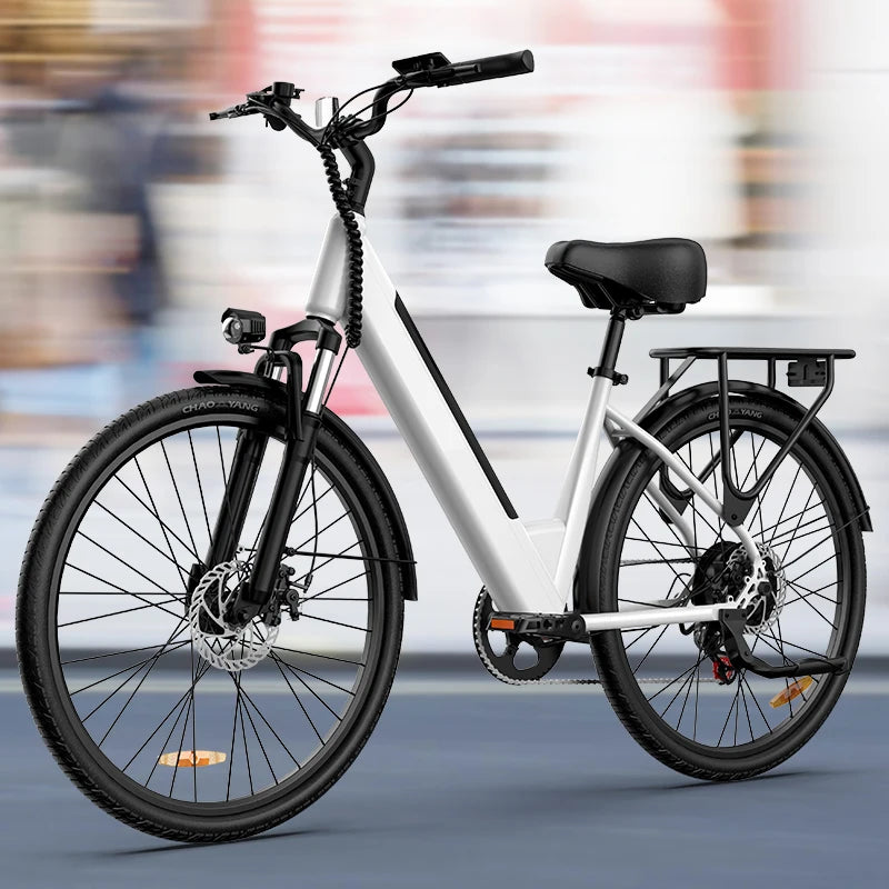 Urlife 750W Carbon Steel Commuter E-Bike With Hydraulic Brakes