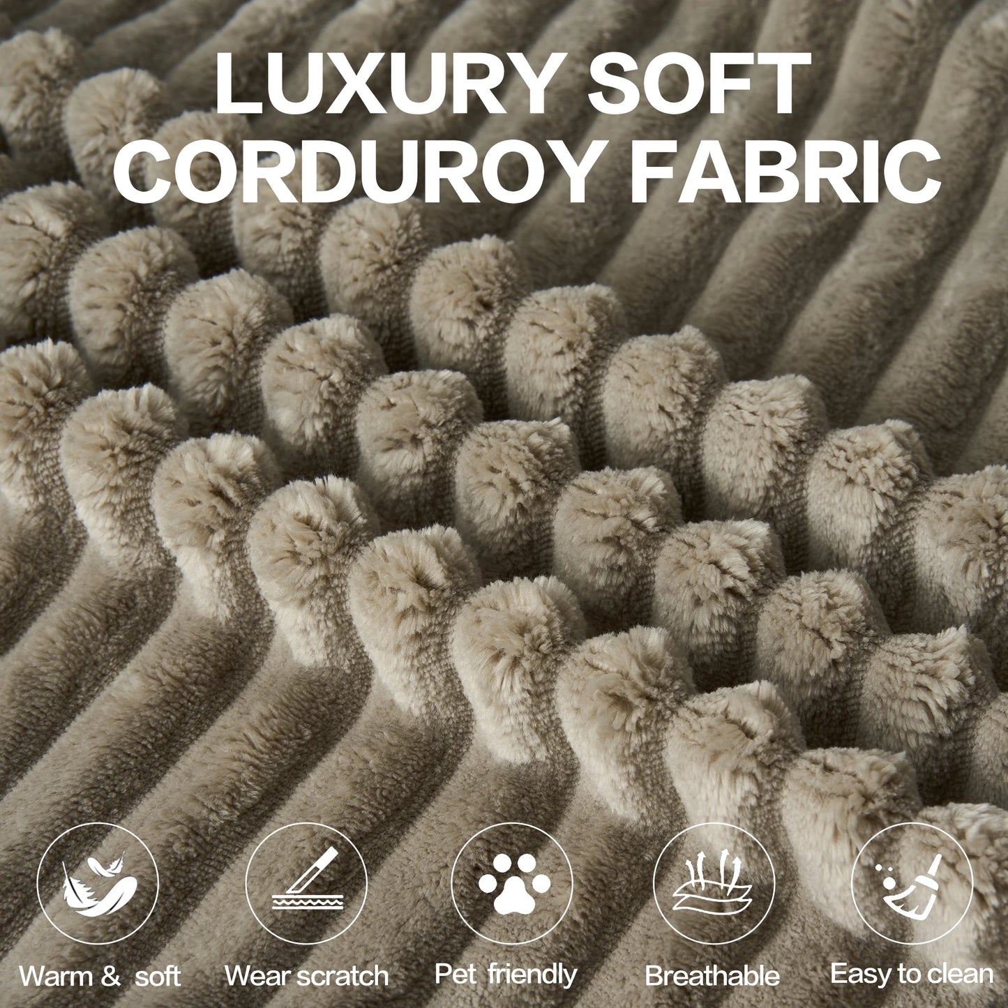 Yeflixvrau Modular Sectional Sofa With Chaise In Corduroy Fabric