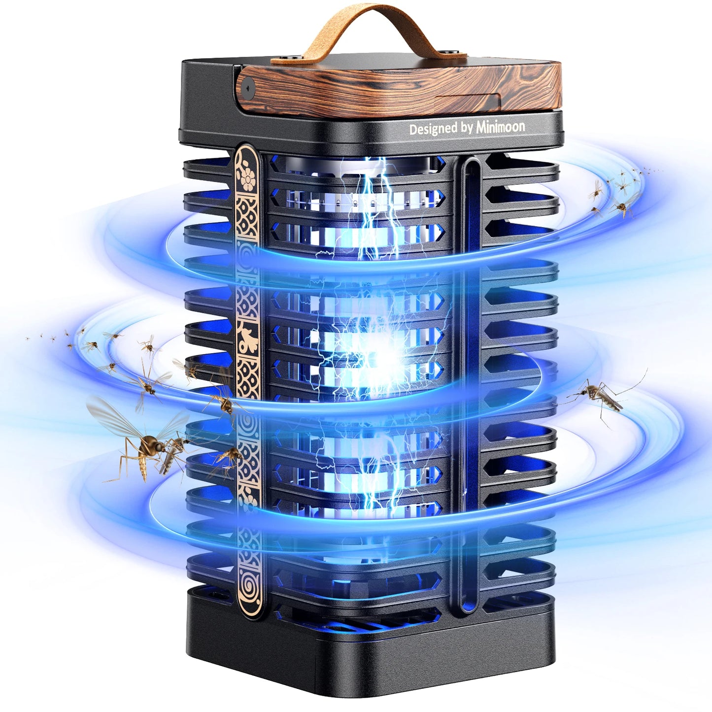 Minimoon Outdoor Electric Mosquito Zapper Features Dual LED Light Design