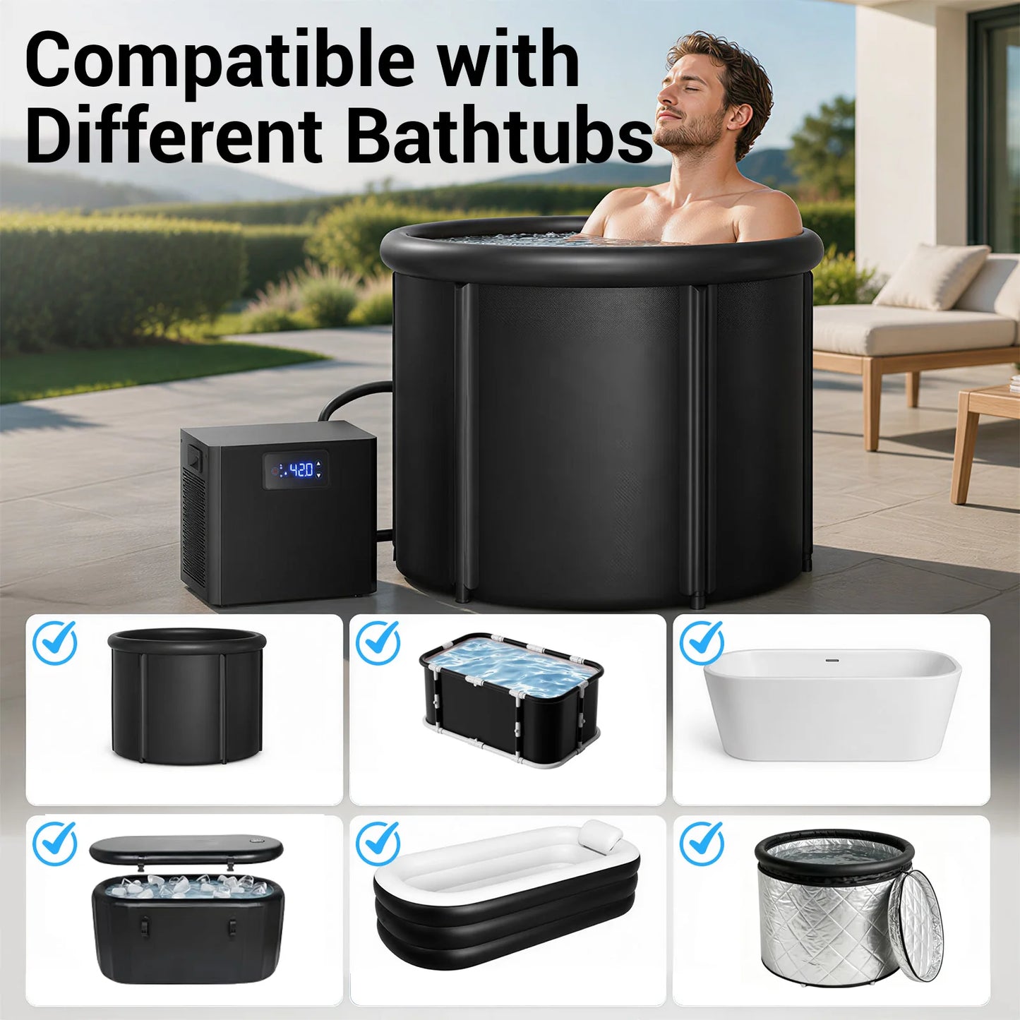 Ice Bath Water Chiller With Built Filter Pump Cold Plunge