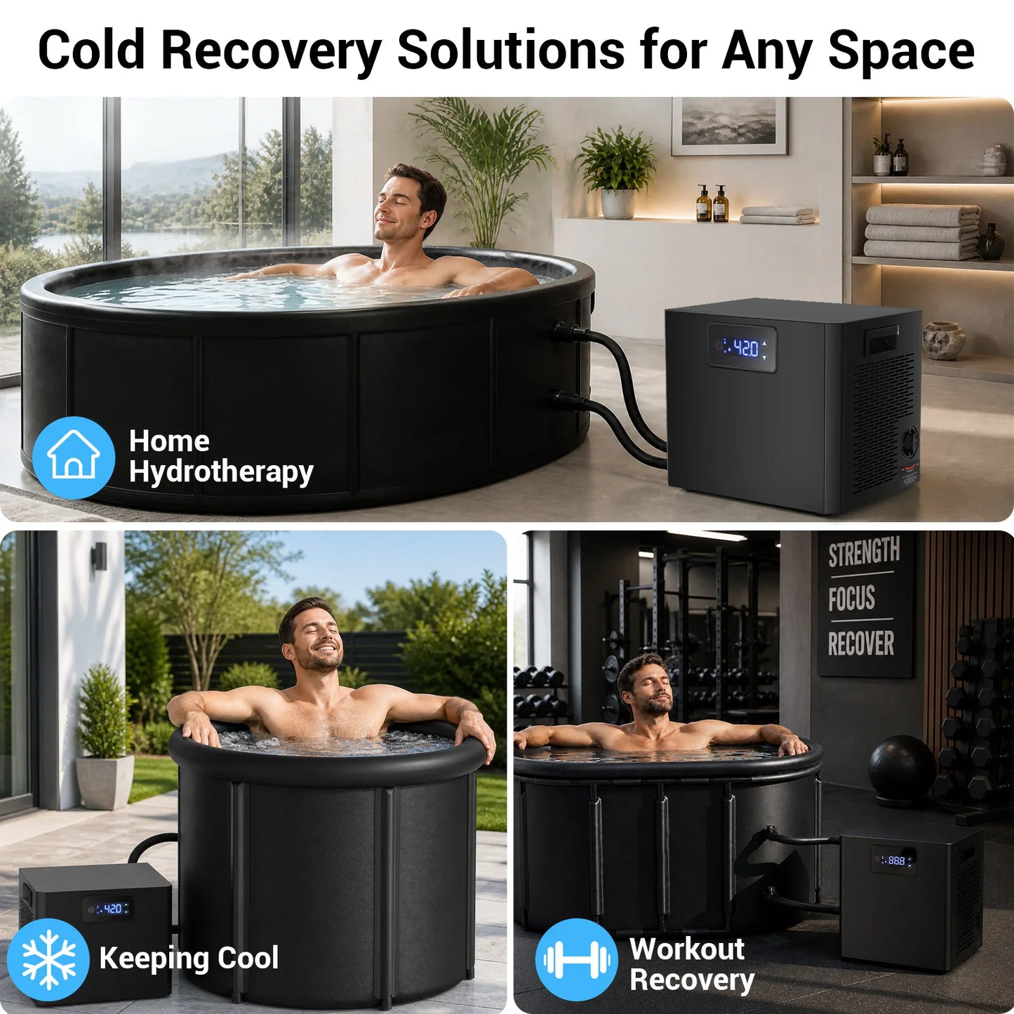 Ice Bath Water Chiller With Built Filter Pump Cold Plunge