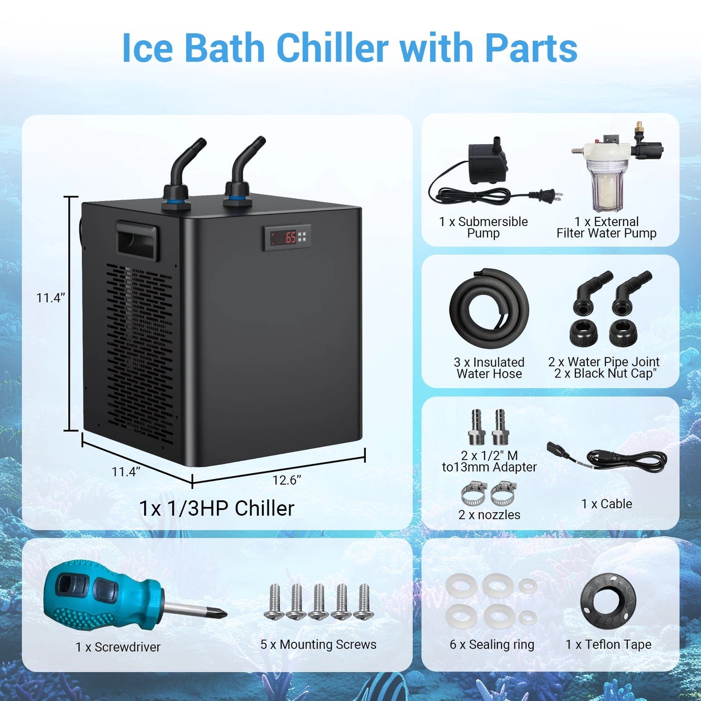 Ice Bath Water Chiller With Built Filter Pump Cold Plunge