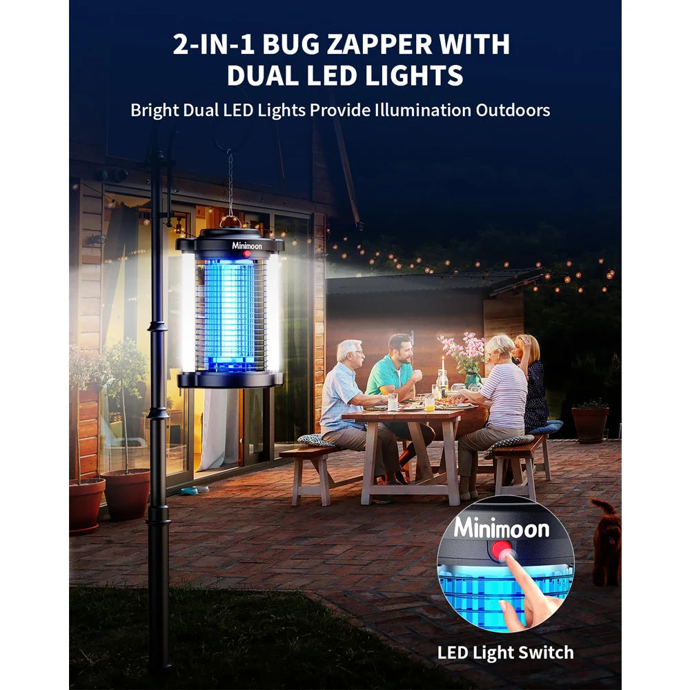 Minimoon Outdoor Electric Mosquito Zapper Features Dual LED Light Design
