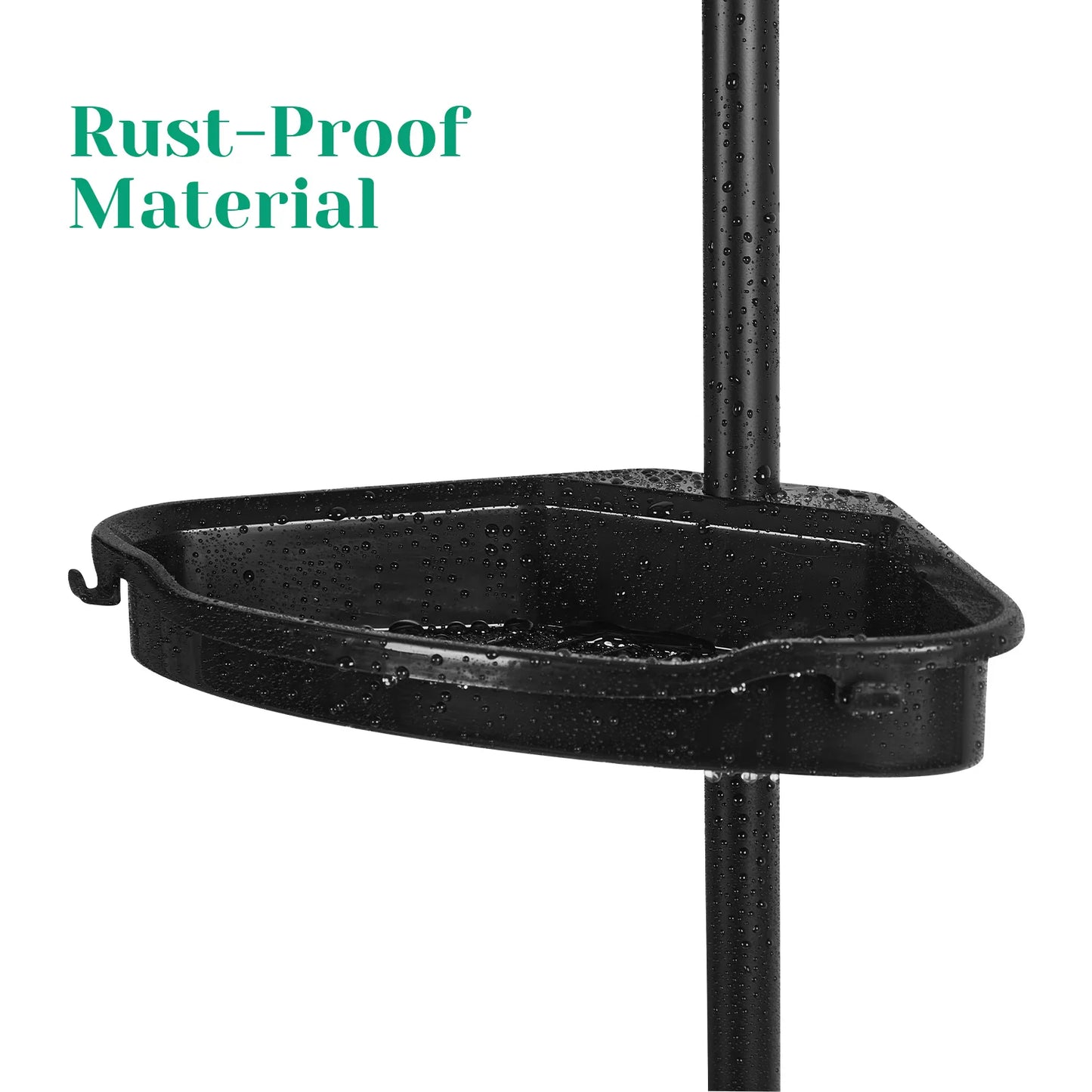 HiMISS 4 Tier Corner Shower Caddy Adjustable Tension Pole Organizer