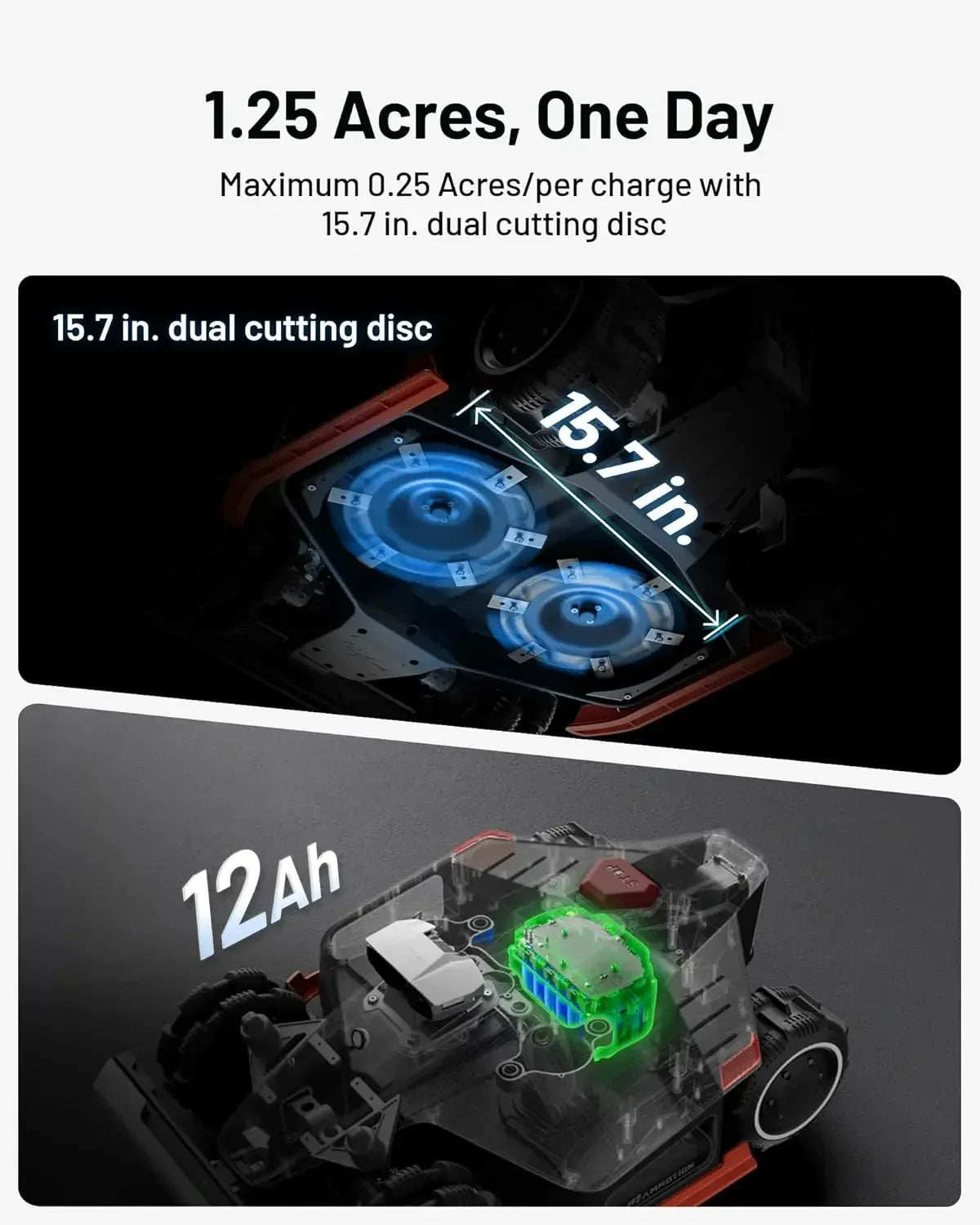 2 AWD 3000HX Robot Lawn Mower With 4G Auto Mapping
