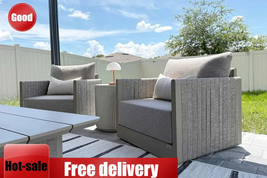 Patio Furniture Set 9 Pieces Outdoor Conversation Set With Cushions