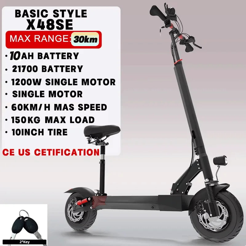 Jueshuai Outdoor Electric Scooter 1000W Off Road Foldable