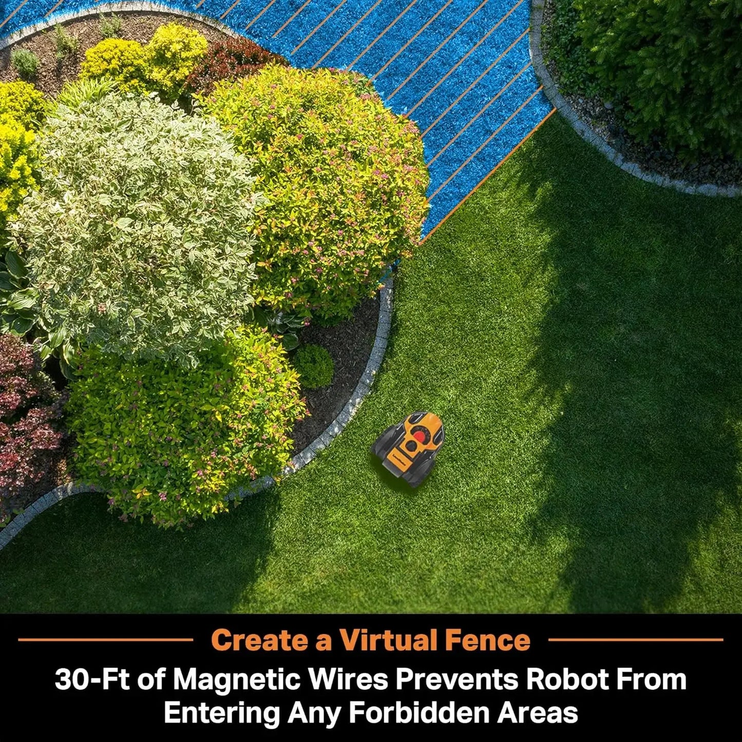 XMSJ Perimeter Wire Free Robot Lawn Mower With Optical Navigation