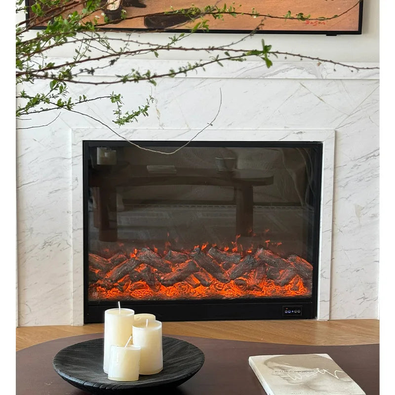Freestanding Electric Heater In French Style Cabinet With 3D Fireplace