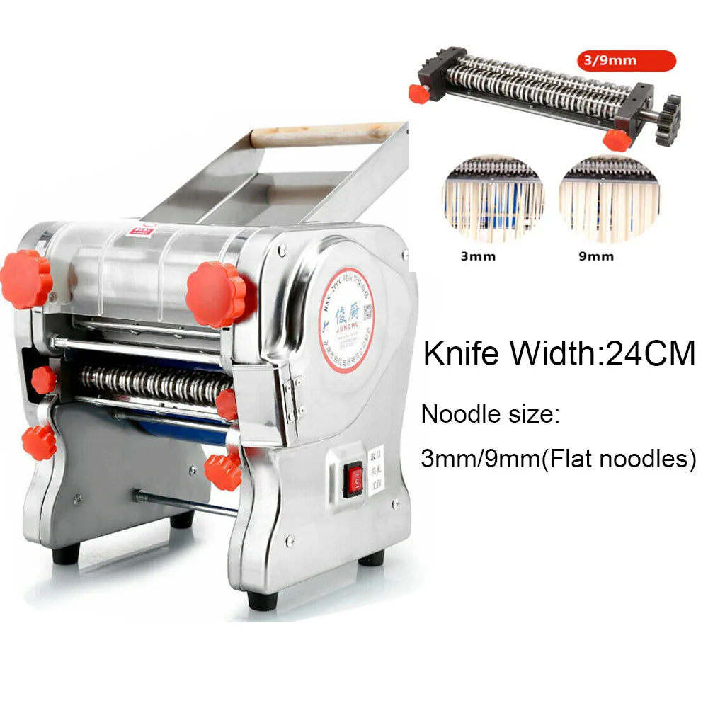 Stainless Steel Electric Pasta Maker Commercial Dual Blade Noodle Machine