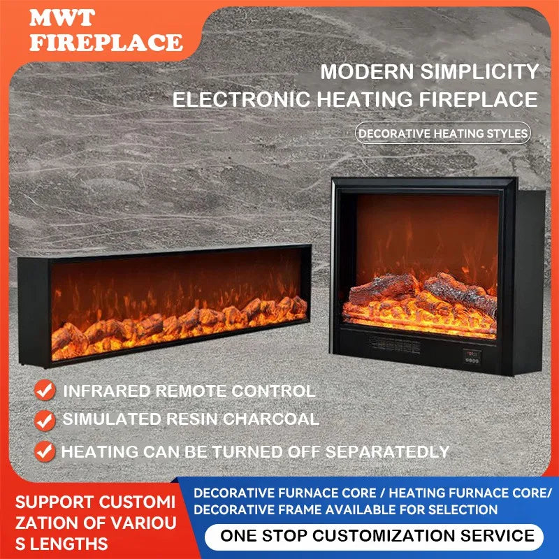 Top-1 Freestanding Electric Heater With Realistic Flame Fireplace