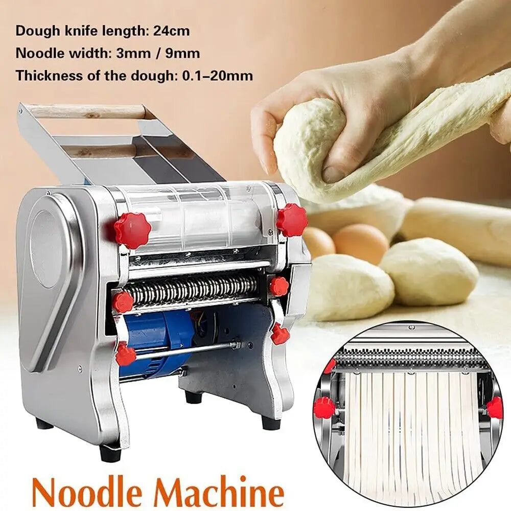 Commercial Stainless Steel 550W Pasta Noodle Maker Machine Dual Blade