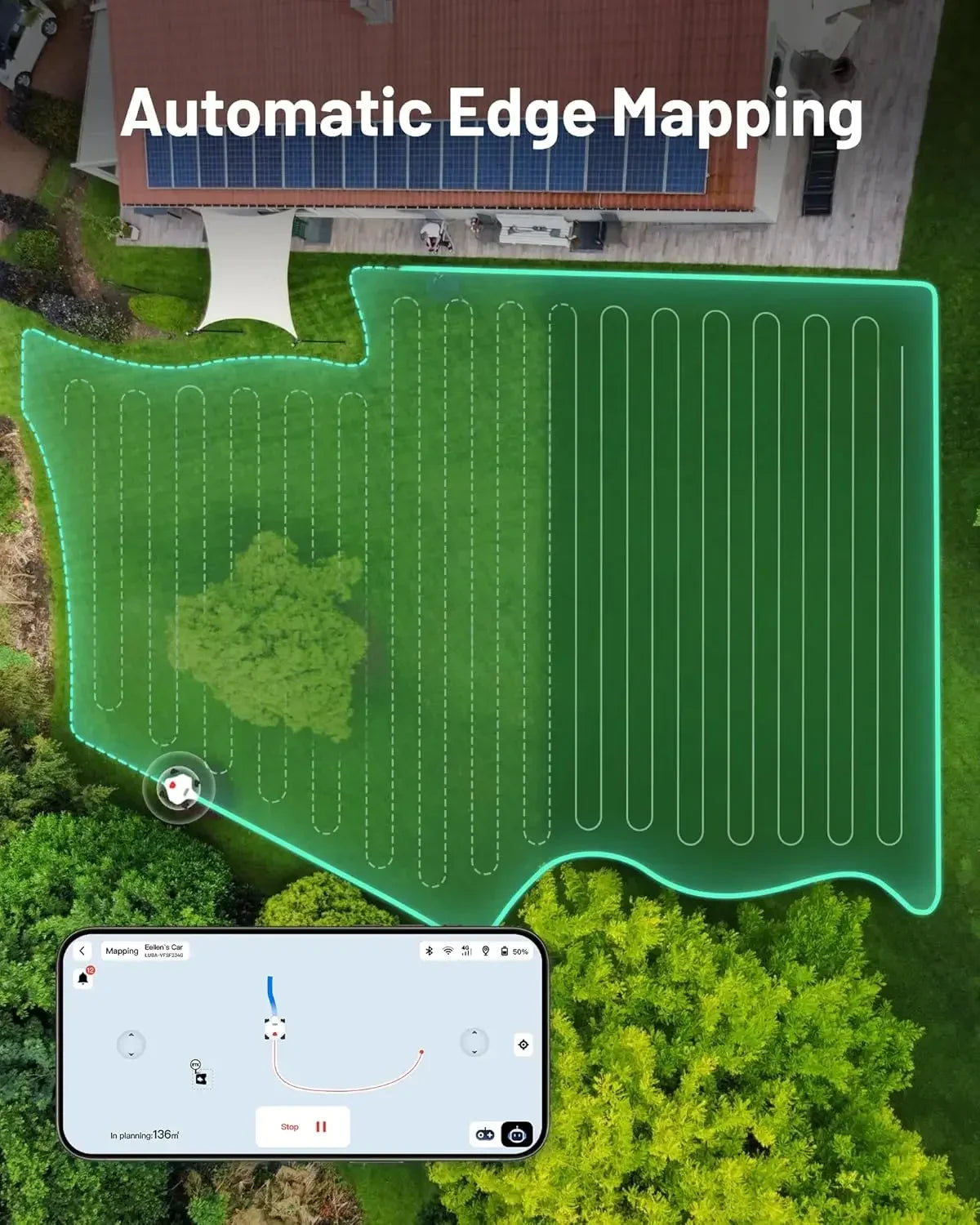 2 AWD 3000HX Robot Lawn Mower With 4G Auto Mapping