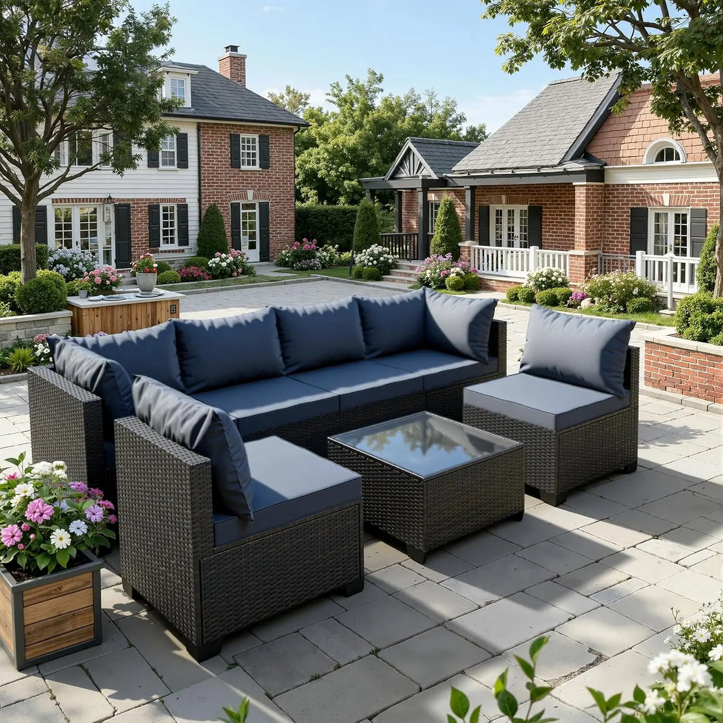 All-Weather Patio Wicker Rattan Modular Outdoor Furniture Set