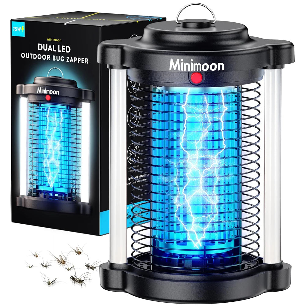 Minimoon Outdoor Electric Mosquito Zapper Features Dual LED Light Design