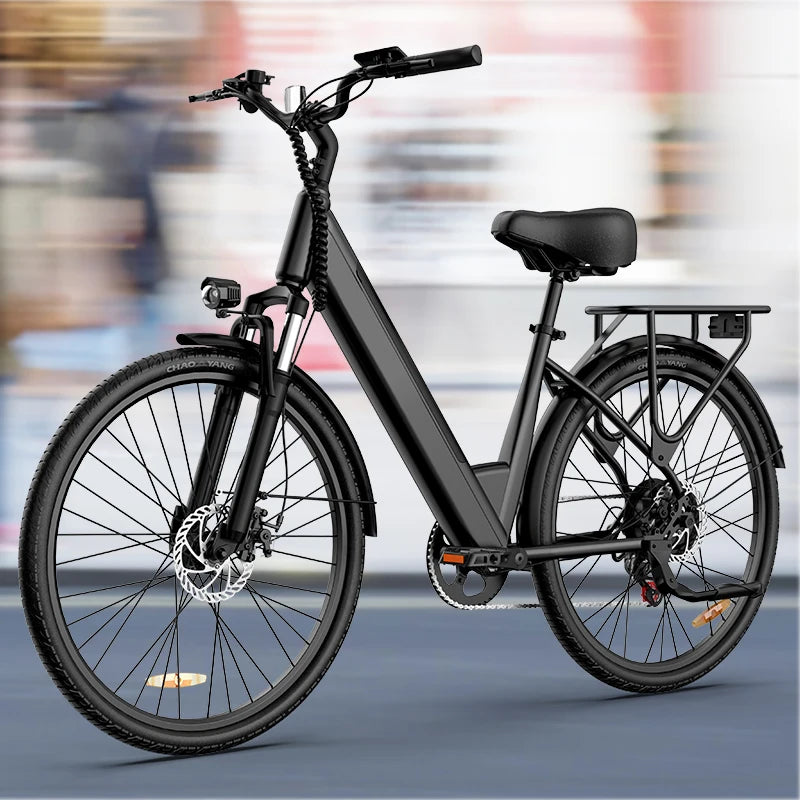 Urlife 750W Carbon Steel Commuter E-Bike With Hydraulic Brakes