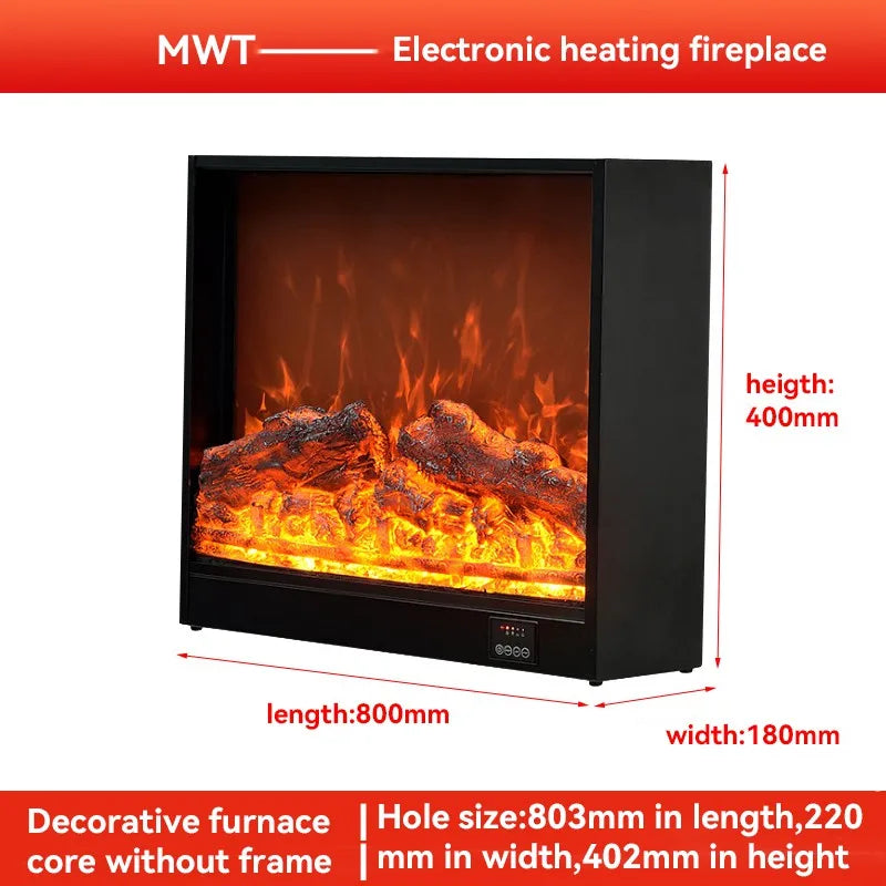 Freestanding Electric Heater In French Style Cabinet With 3D Fireplace