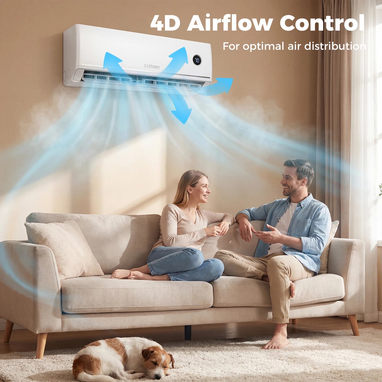 18000 BTU Mini Split Air Conditioner & Heater, 208/ 230V 18. 1 SEER2 Wifi Enabled