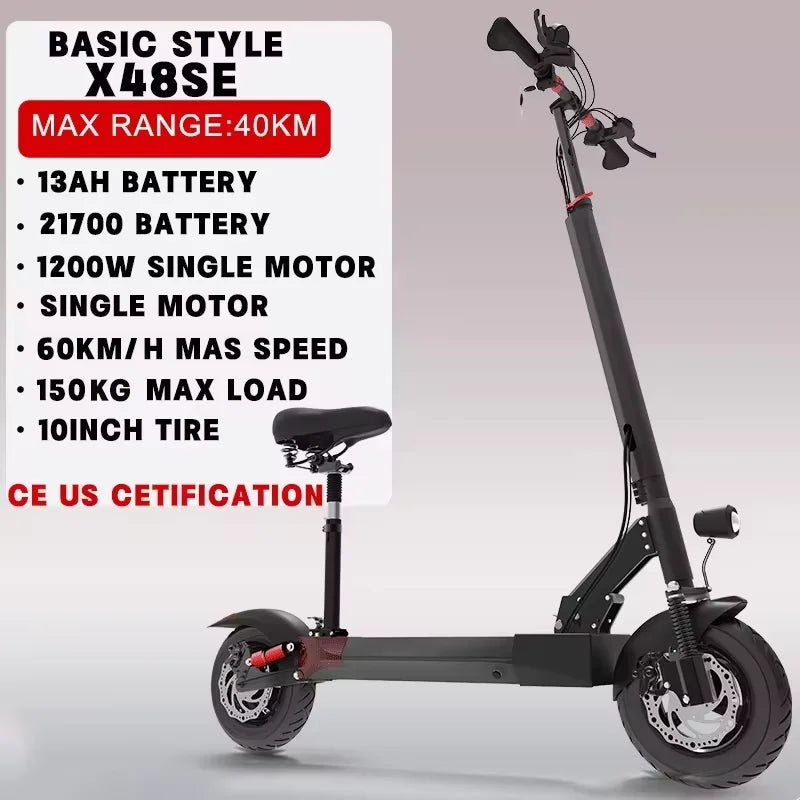Jueshuai Outdoor Electric Scooter 1000W Off Road Foldable