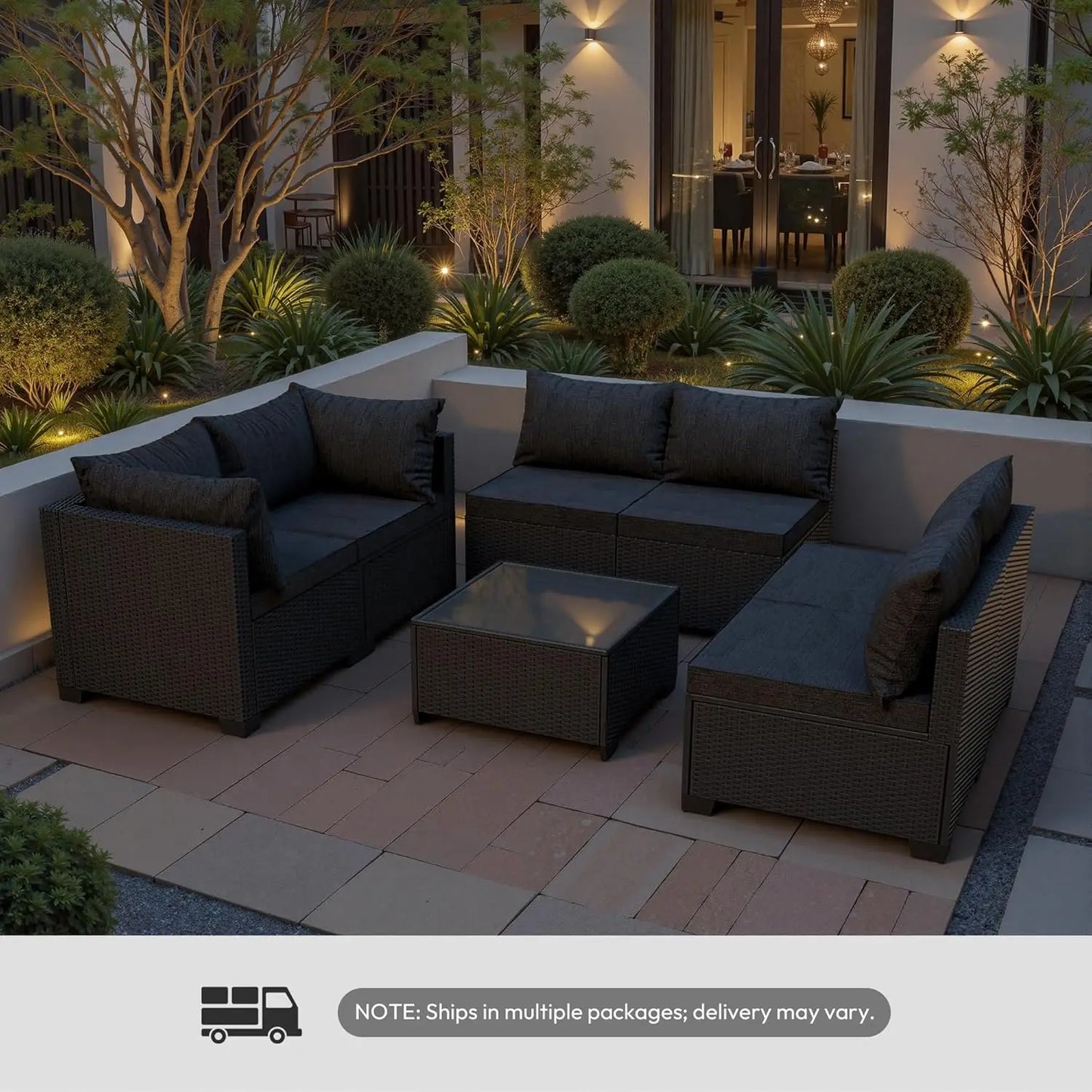 All-Weather Patio Wicker Rattan Modular Outdoor Furniture Set