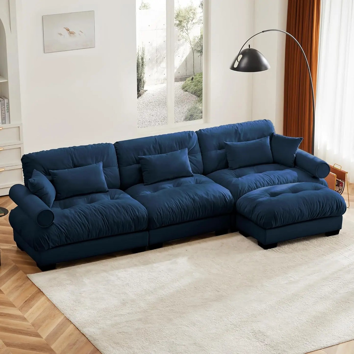 Modular Sectional Sofa L-Shaped Upholstered Couch For Living Room