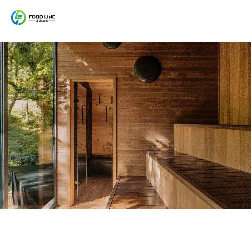 Luxury Outdoor Wooden Canadian Red Cedar Steam Sauna Kit For Commercial Use