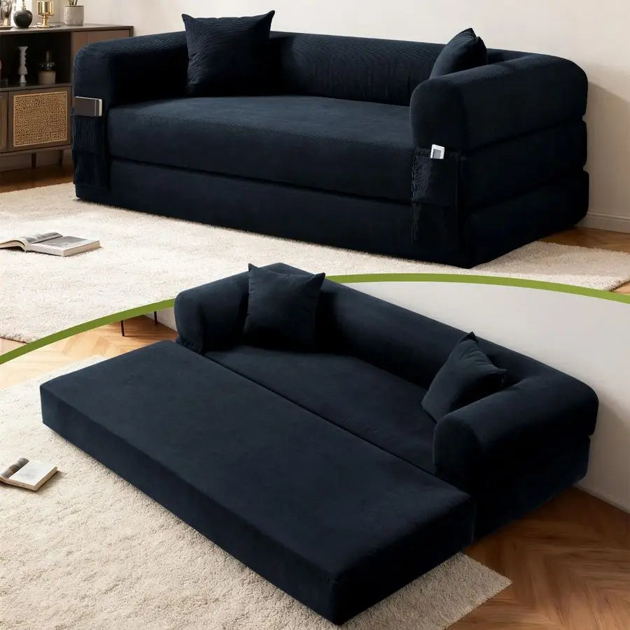 MBVM Convertible Sofa Bed Couch With Storage And Folding Sleeper