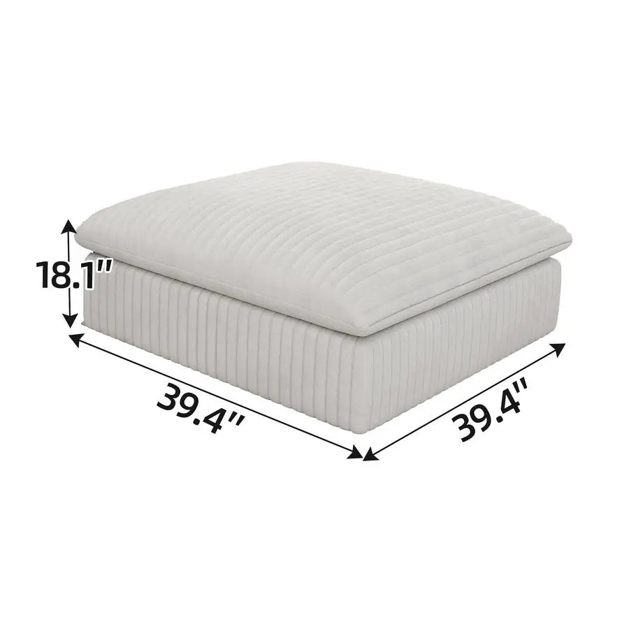 MBVM 118 Modular Cloud Couch Sectional With Ottoman