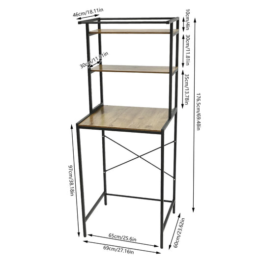 Floorstanding Over The Washer and Dryer Shelf 3 Tiers Laundry Storage Shelf Washing Machine Shelves for Laundry Room Bathroom