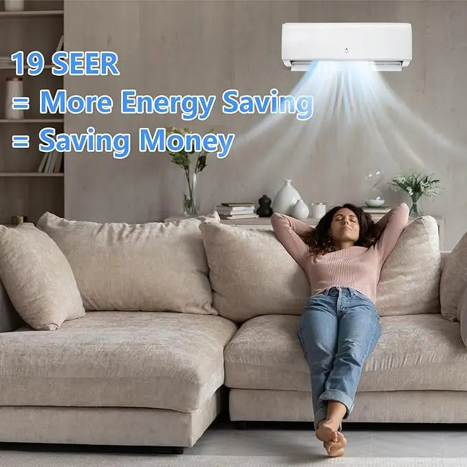 12000 BTU Mini Split Air Conditioner & Heater, 21 SEER2 r454b Inverter Ductless AC with WiFi Control,550 Sq.Ft.,installation Kit