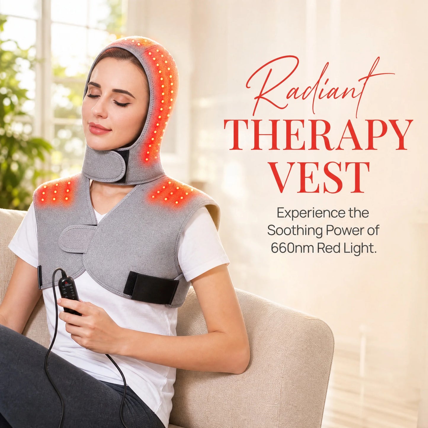 Choice Red Light 660nm Heated Vest And Massage Shawl For Joint Relief