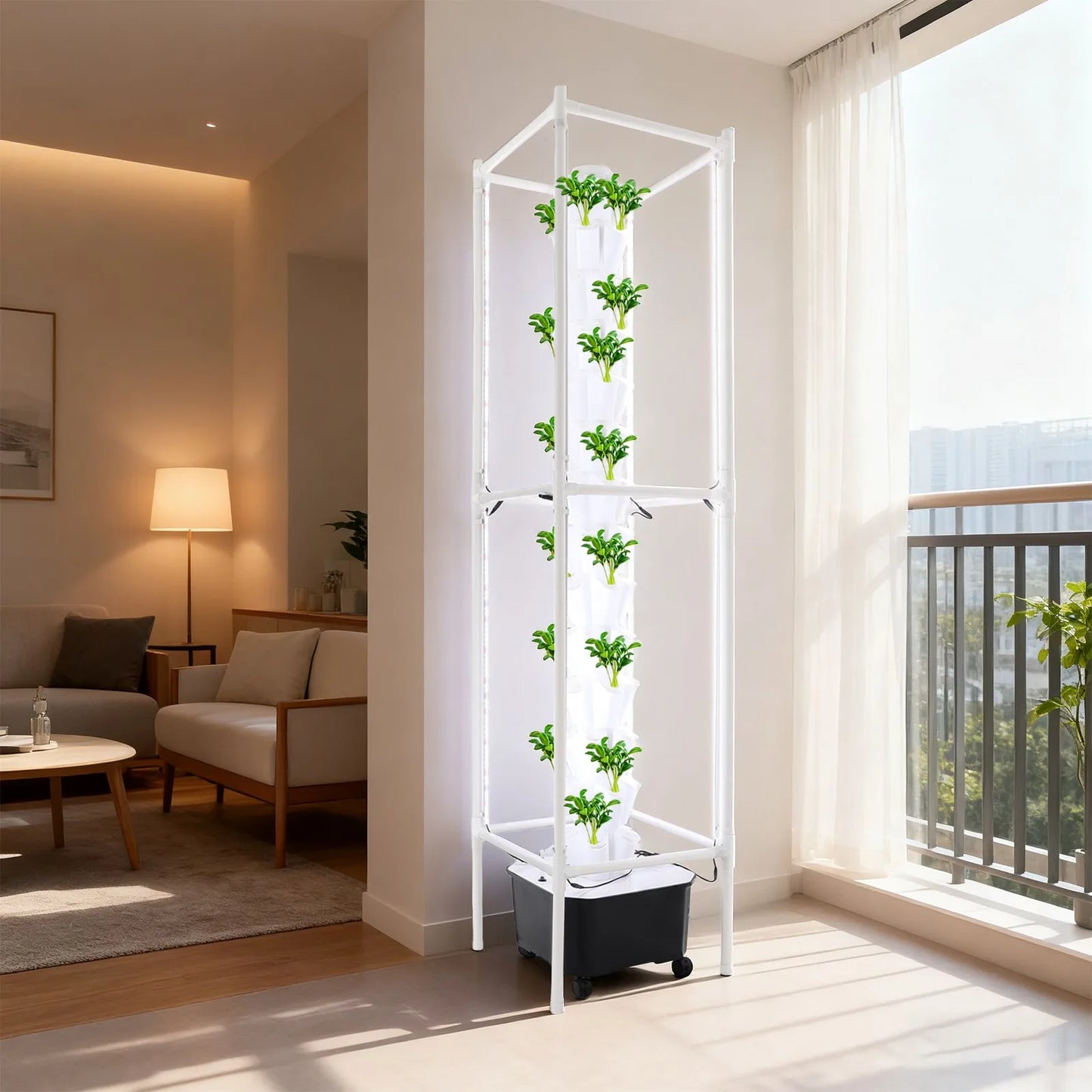 Hydroponic Indoor Tower Garden With 70 Holes Grow System
