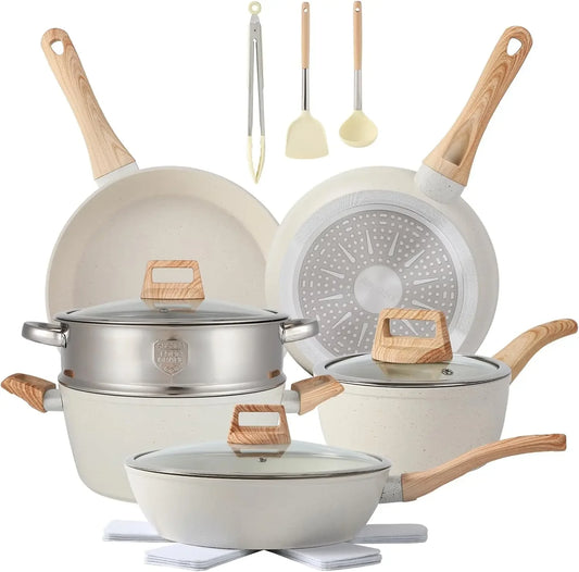16PCS Pots and Pans Set Non Stick Cookware Set Nonstick with Cooking Set