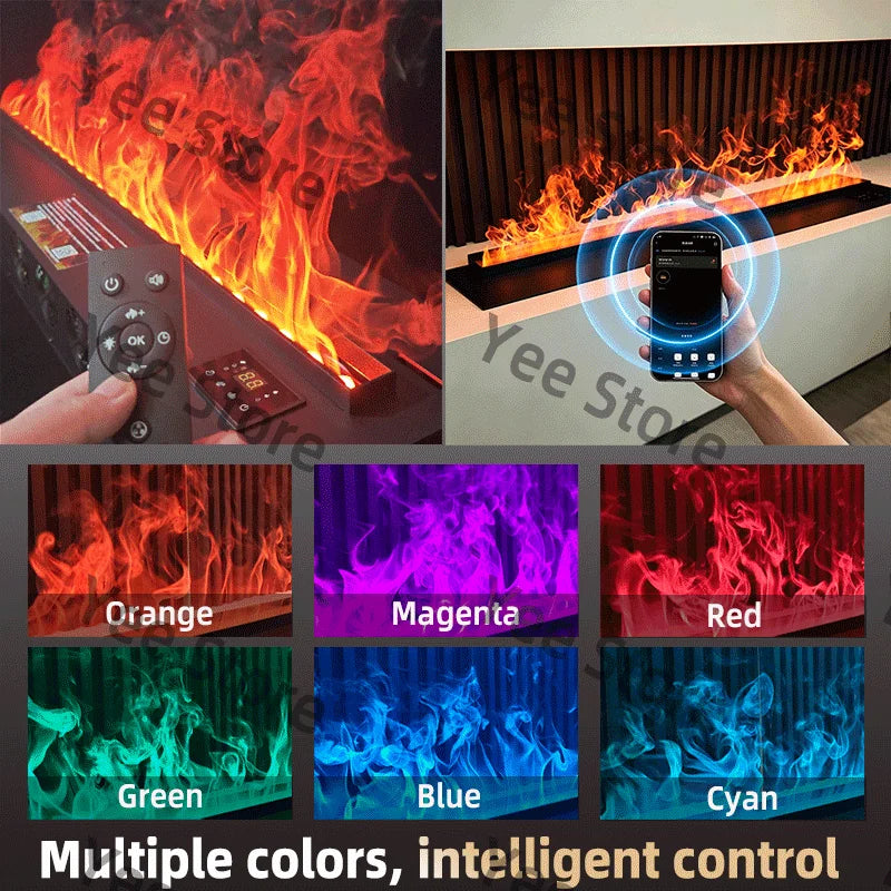 Electric Water Vapor Humidifier With 3D Flame Effect