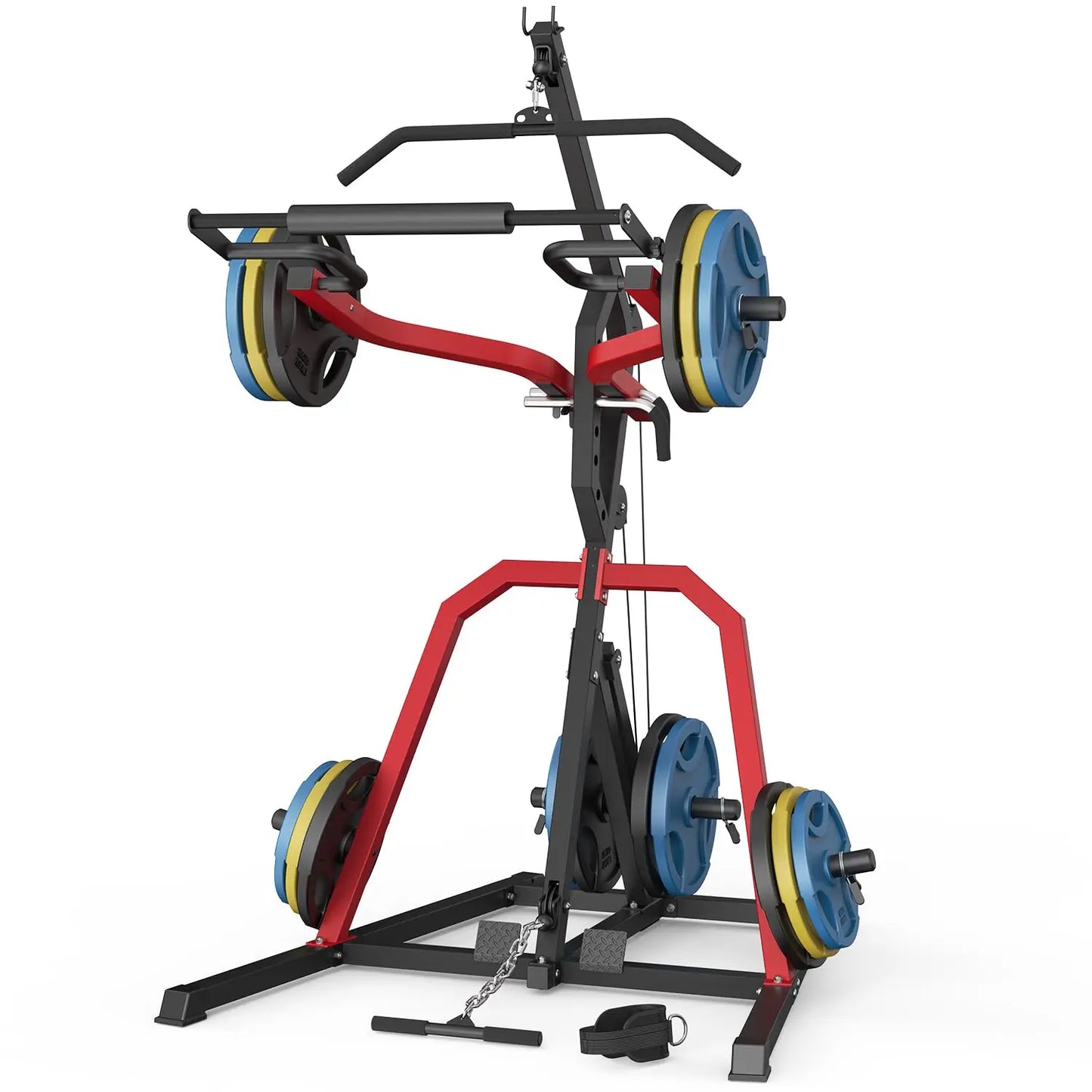 Leverage Gym Power Rack Squat Rack Lever Gym with LAT Low Row System Home Gym System Workout Station 2:1 Ratio, Customized