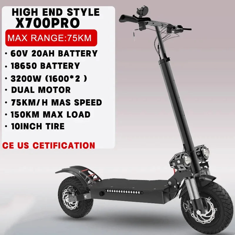 Jueshuai Outdoor Electric Scooter 1000W Off Road Foldable