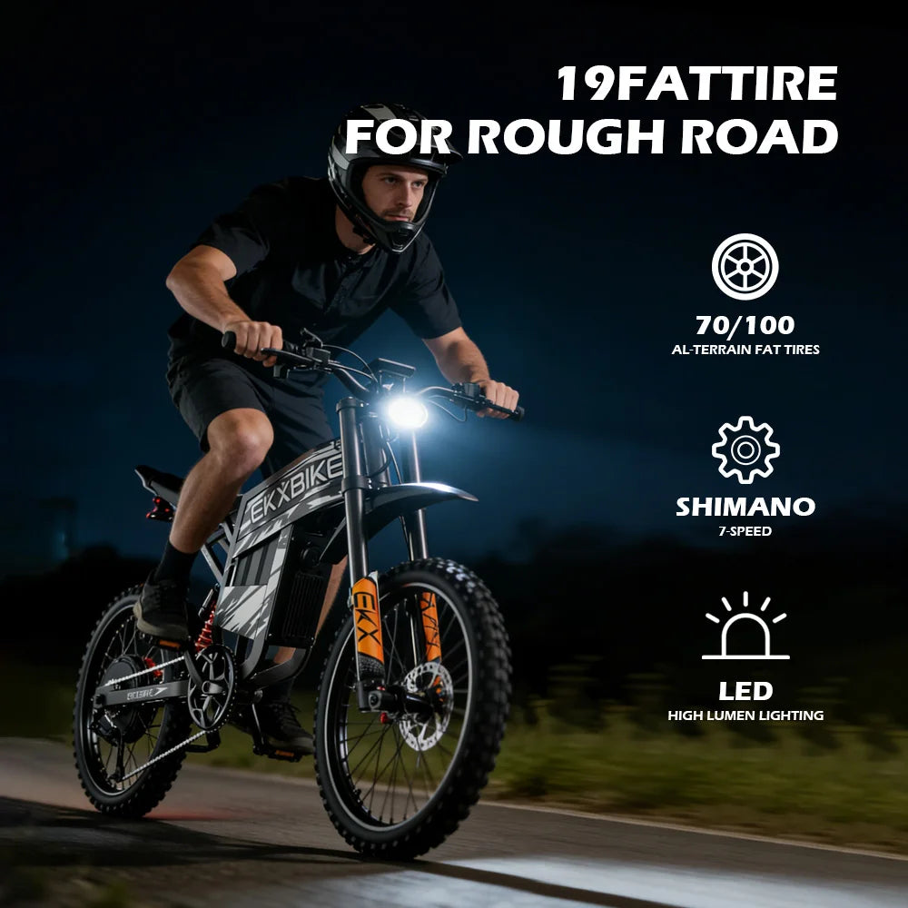 EKX TX1 Electric Bike 6000W 60V 30Ah Battery Off Road