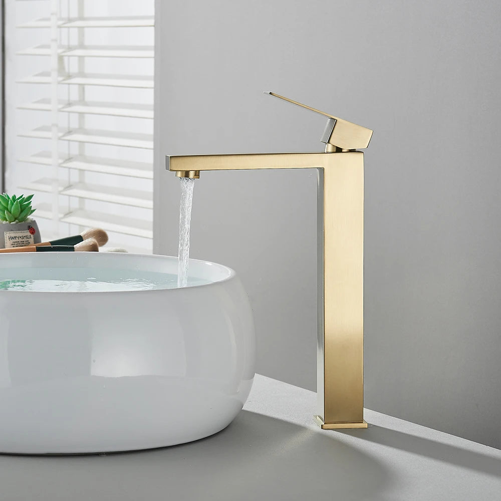 Matte Black Bathroom Basin Faucet Stainless Steel Cold Hot Mixer Deck Mounted Sink Mixer Tap Bathroom Crane Waterfall Tapware