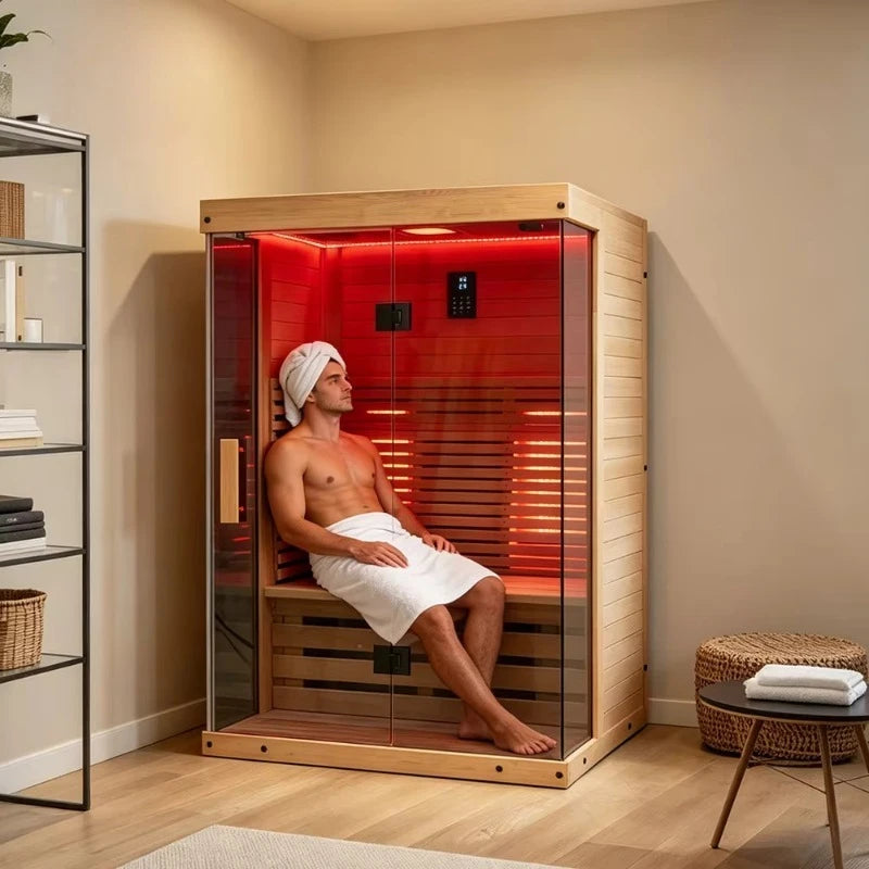 Outdoor Infrared Sauna For Two With Red Light Therapy