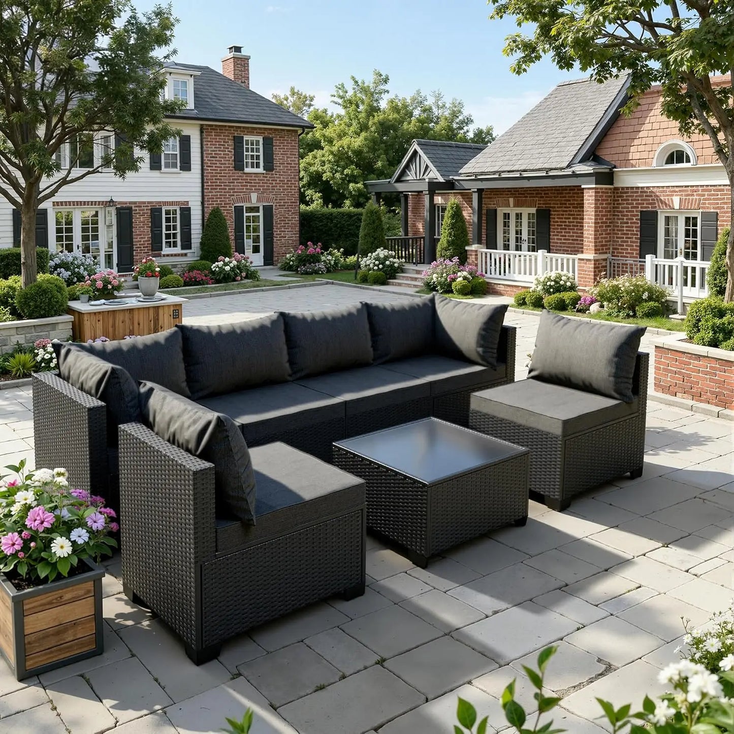 All-Weather Patio Wicker Rattan Modular Outdoor Furniture Set