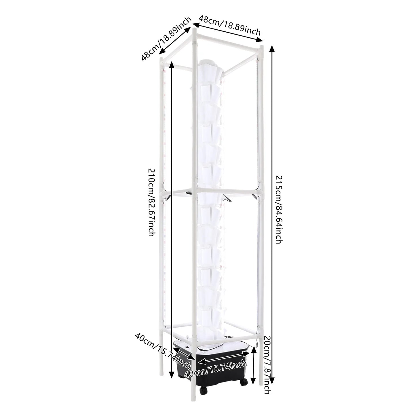 Hydroponic Indoor Tower Garden With 70 Holes Grow System