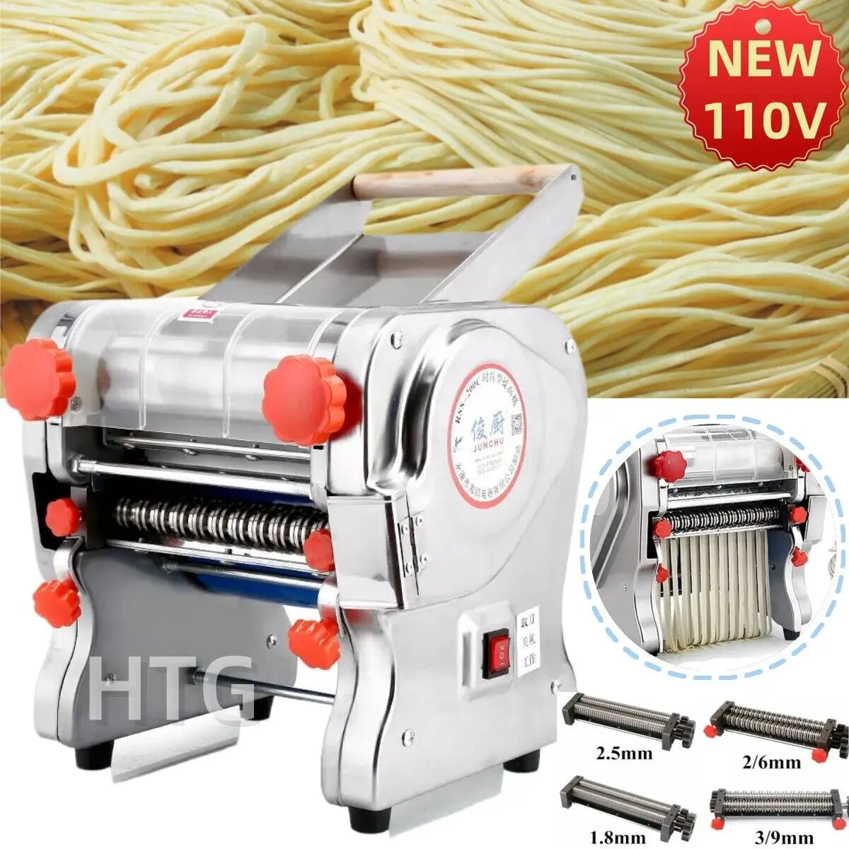 550W Commercial Stainless Steel Electric Dual Knife Pasta Noodle Maker