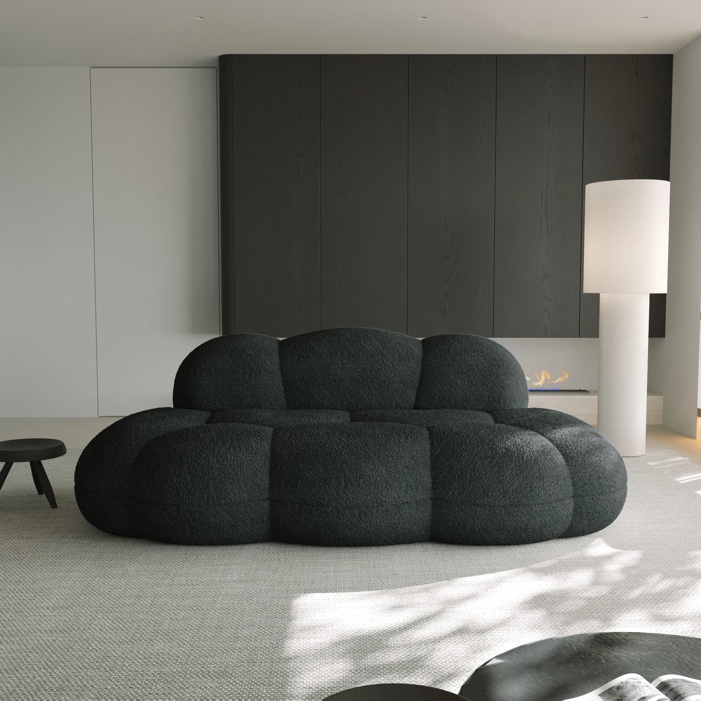 Sdorens Modern Cloud Shaped Couches for Living Room Comfy Upholstered Cloud Shaped Leisure Sofa Couch for Bedroom Apartment