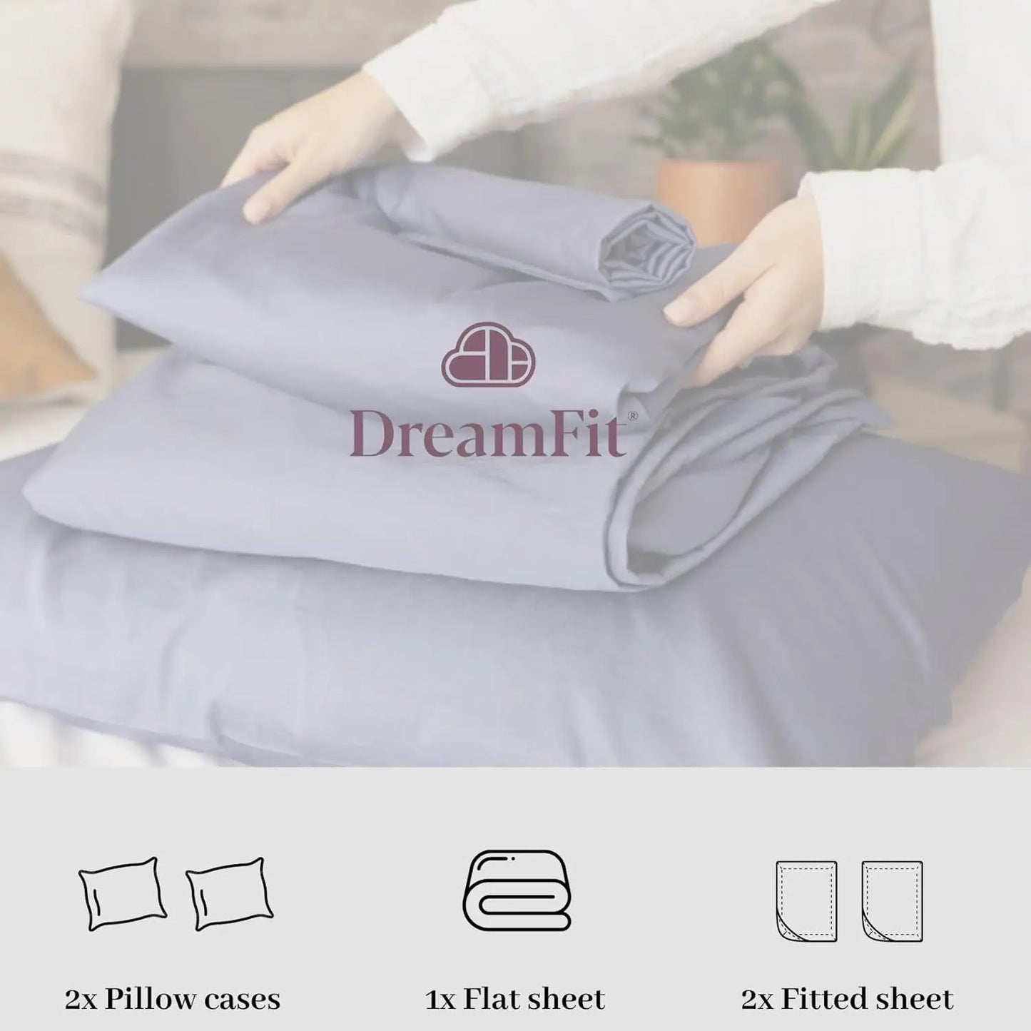 DreamCool 100% Pima Cotton Sheets with Elastic Corner Straps 20 Inch Extra Deep Pocket Crafted in USA Hotel Style Luxury Sheets