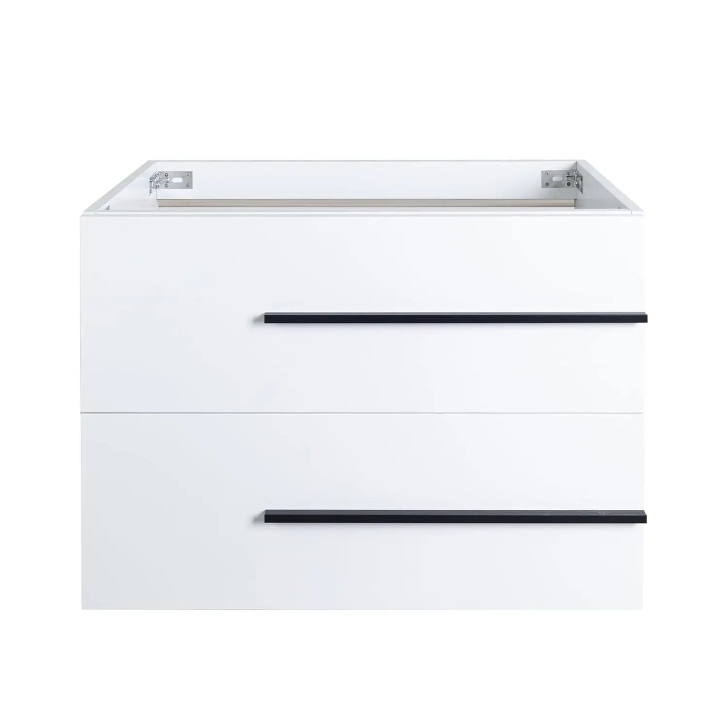 30 Inch Floating Bathroom Vanity - White Modern Wall Mounted Vanity with Sink, Soft-Close Two Drawers, Black, Customized