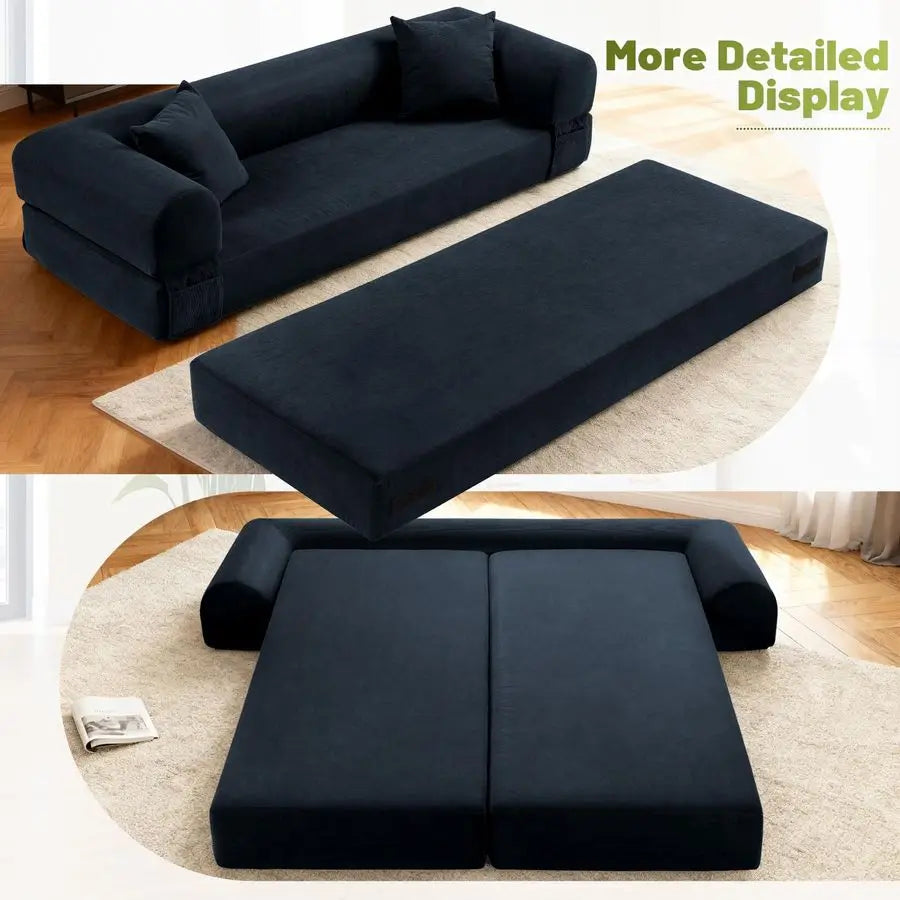 MBVM Convertible Sofa Bed Couch With Storage And Folding Sleeper